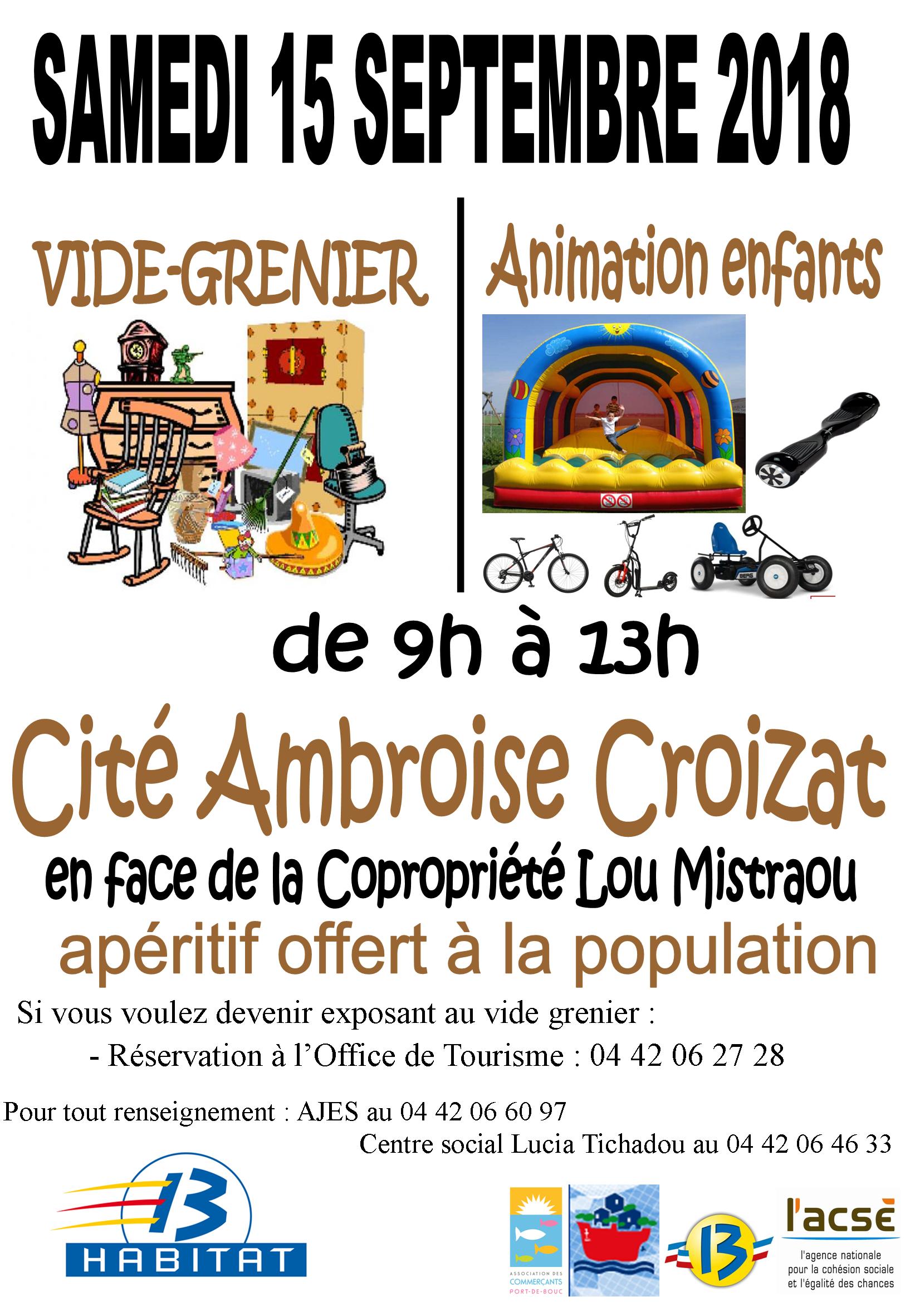 Vide grenier d'Ambroise Croizat à Port-de-Bouc / Samedi 15 septembre
